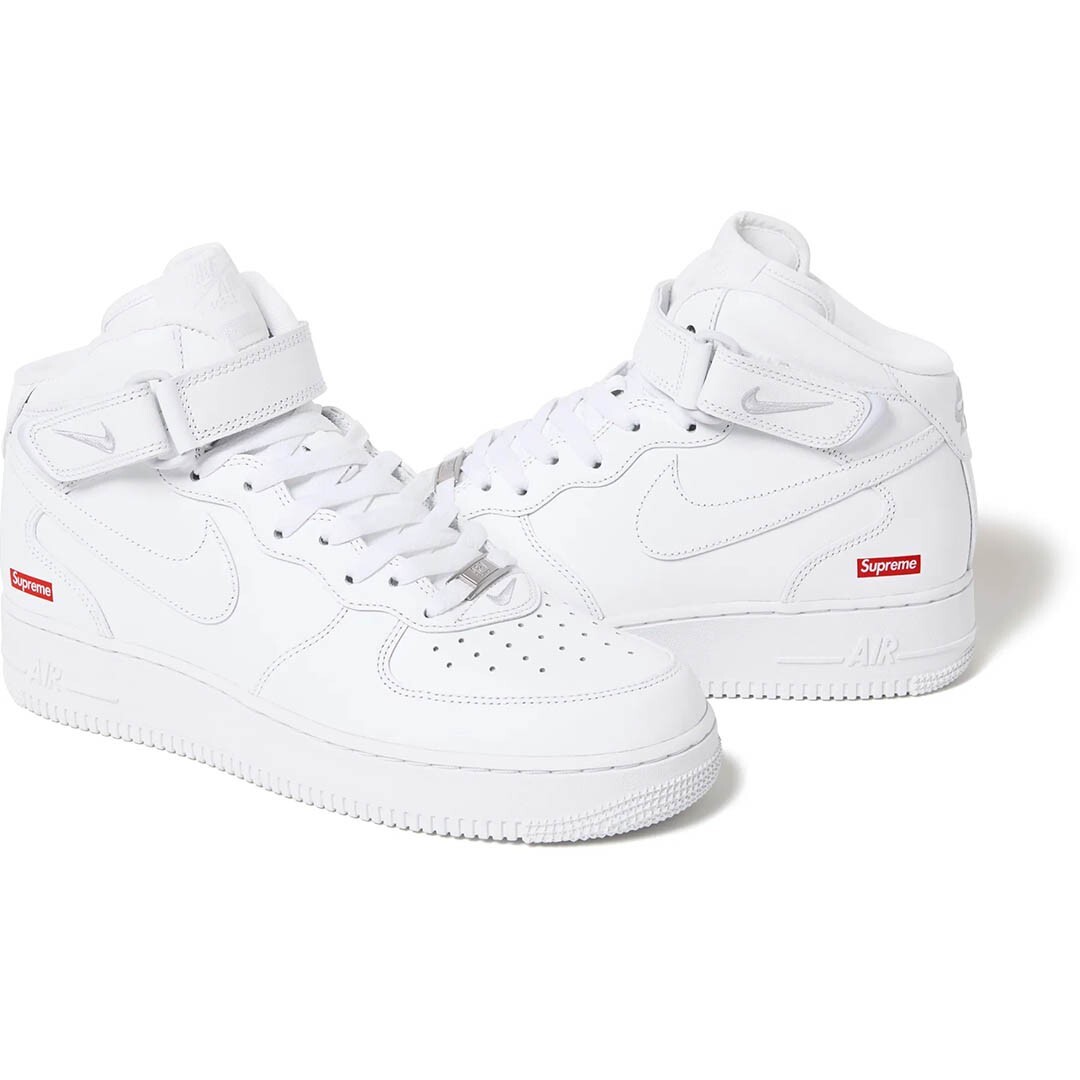 Supreme x Air Force 1 Mid 'Box Logo - Triple White' FZ8784 Supreme x Air Force 1 Mid 'Box Logo - Triple White' FZ8784