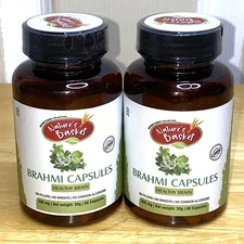 Lot of 2 ~ Nature's Basket ~ Brahmi 60 Capsules 900mg Healthy Brain ~ Exp 07/25