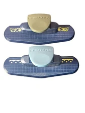 Lot of 2 Fiskars Border Paper Punch Continuous Edge Scrapbooking Craft