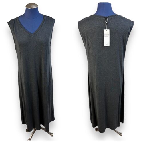 Eileen Fisher The System Jersey Knit V-Neck Dress Style S3TFF-D5072 Size Medium