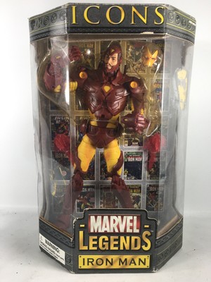 IRON MAN Action Figure 12'' Icons Marvel Legends 2006 Unmasked Tony Stark NEW P2