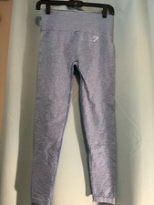 Blue Gymshark Vital Seamless Long Sleeve Leggings set size XS