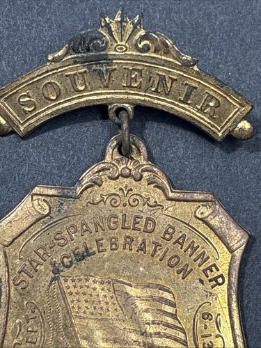 Celebración de pancarta con lentejuelas de estrella de recuerdo de 1914, insignia de Baltimore MD, recuerdo - Imagen 2 de 9