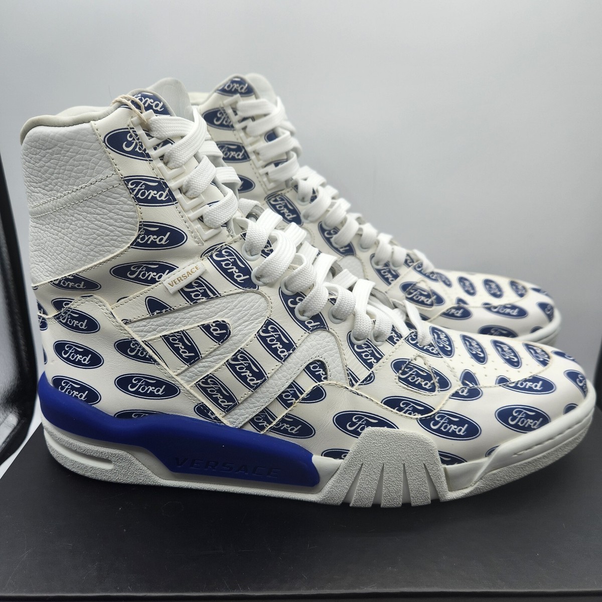 Versace Ford Collaboration Men's Leather Sneakers EU42 US9 Rare $1325 | eBay