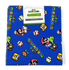 Nintendo Super Mario World Video Game Fabric FQ Fat Quarter 18 x 22 100 Cotton
