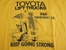 Vintage RARE 1970’s TOYOTA LIFT TRUCKS T-SHIRT Forklifts
