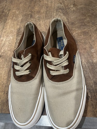 Polo Ralph Lauren Morray II Brown Beige Sneaker Shoes Men's, Size 11D, 13297 J15 - Picture 2 of 13