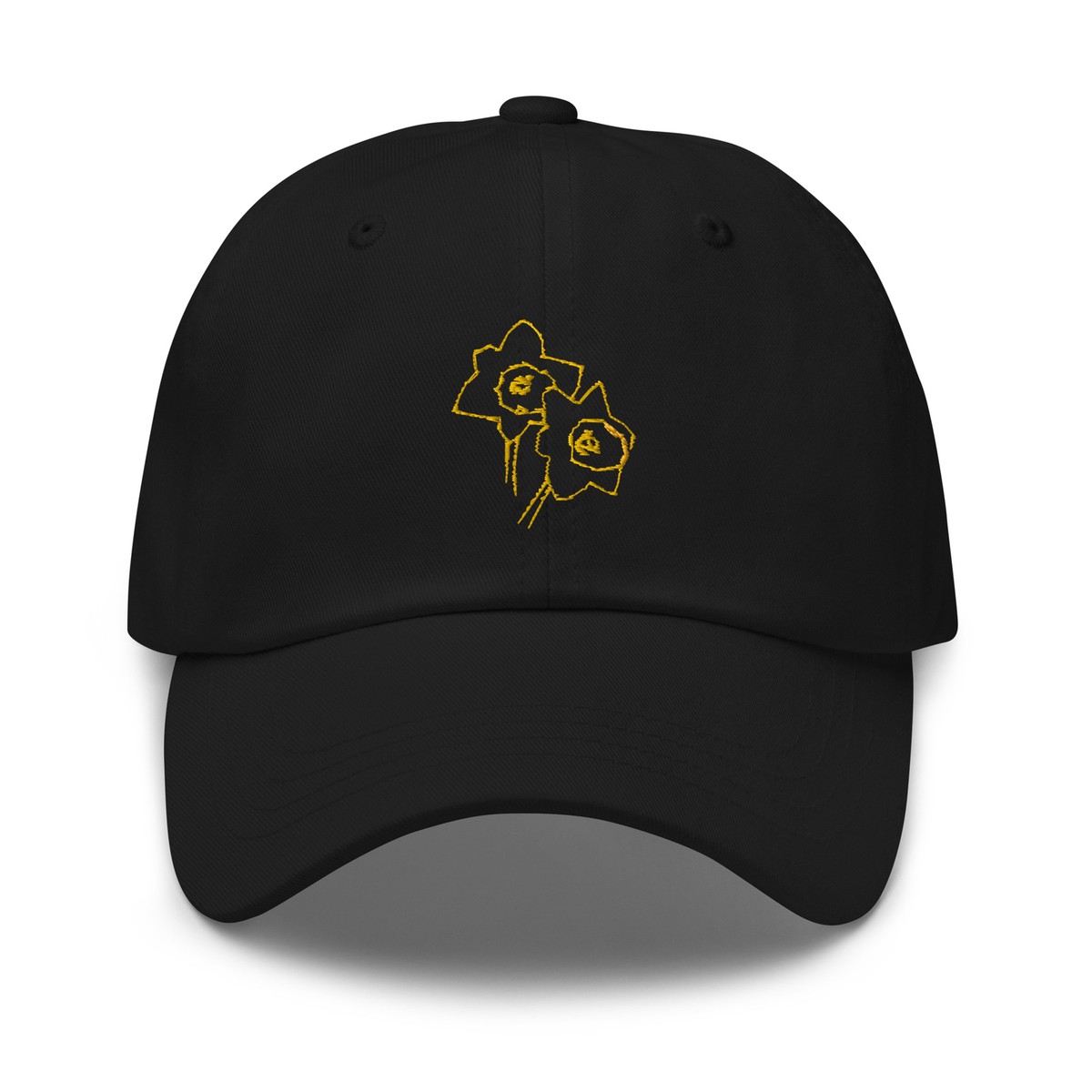 Elegant Floral Embroidered Hat Floral Embroidered Baseball Cap – 100% Cotton, Adjustable  main image 3