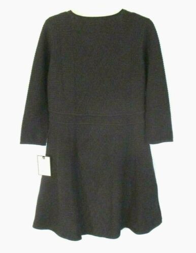 New Dana Buchman Textured Dress V Neck Gray Large Pull On Career Women XU12 - Picture 2 of 6