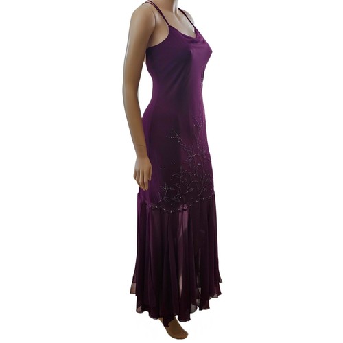 Nox Women's Dress Sleeveless Evening Gown Beaded Purple NWT - Picture 4 of 9