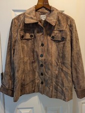 Chico's Faux Snakeskin Jacket/Blazer - Size 2