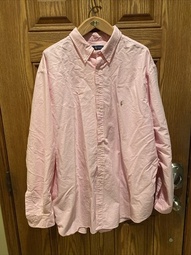 Ralph Lauren Oxford Shirt Men's 4XLT Pink Color Pony Classic Fit