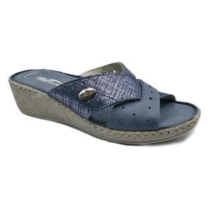 Ciabatte FLORANCE Donna Aperte Estive in Pelle da Casa con Memory 36 39 41 JEANS | eBay