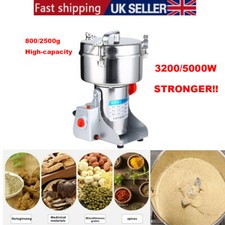 800/2500g Electric Grain Grinder Speed Mill Powder Machine 5000W Herb Cereal UK