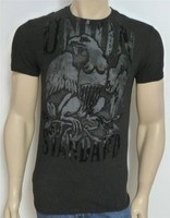 American Eagle Outfitters Union Standard Mens Black Flocked T-shirt American Eagle Outfitters Union Standard Mens Black Flocked T-shirt