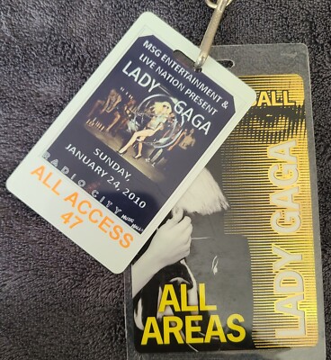 Offical Lady Gaga The Monster Ball VIP Pass - RARE! | eBay