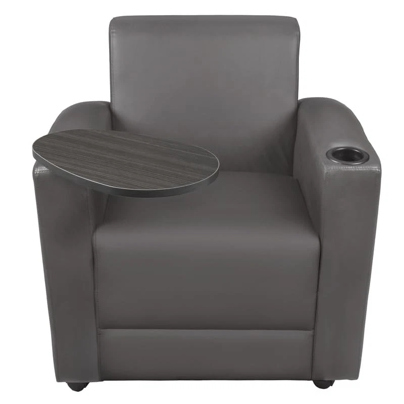 Sillón Regency Nova con Tableta Giratoria 360 Grados Gris Tapizado Gris Ceniza Foto 2 de 4