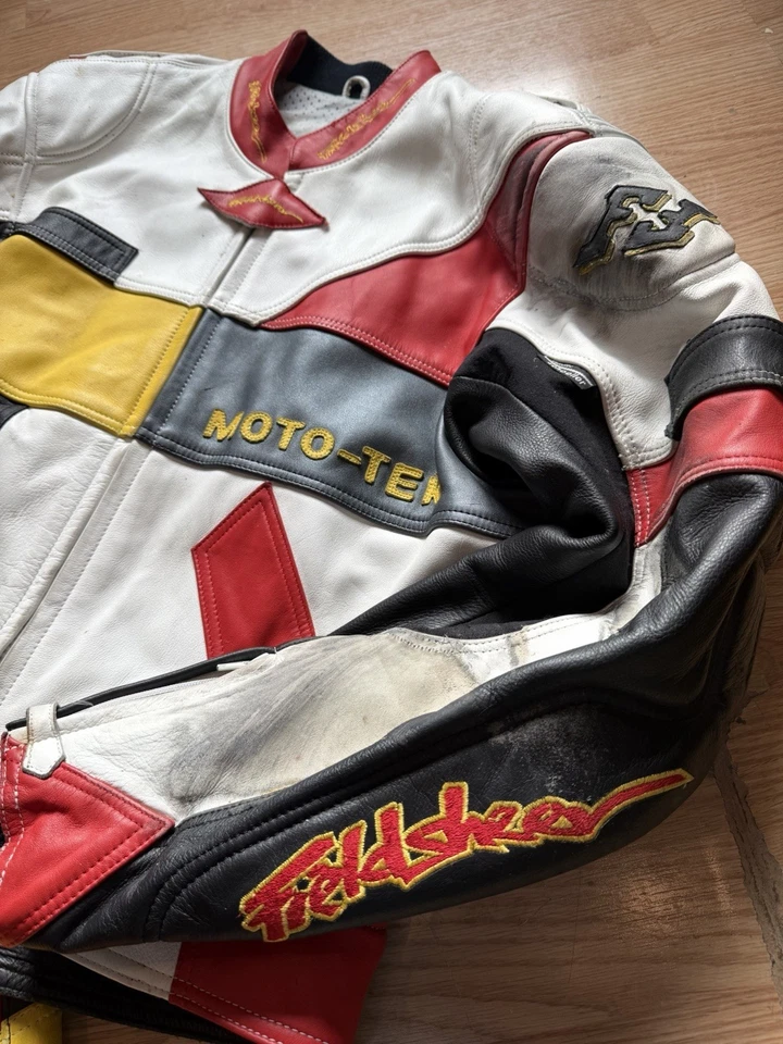 Field sheer Vintage racing Leather Jacket And Pants Set - Image 3 of 4