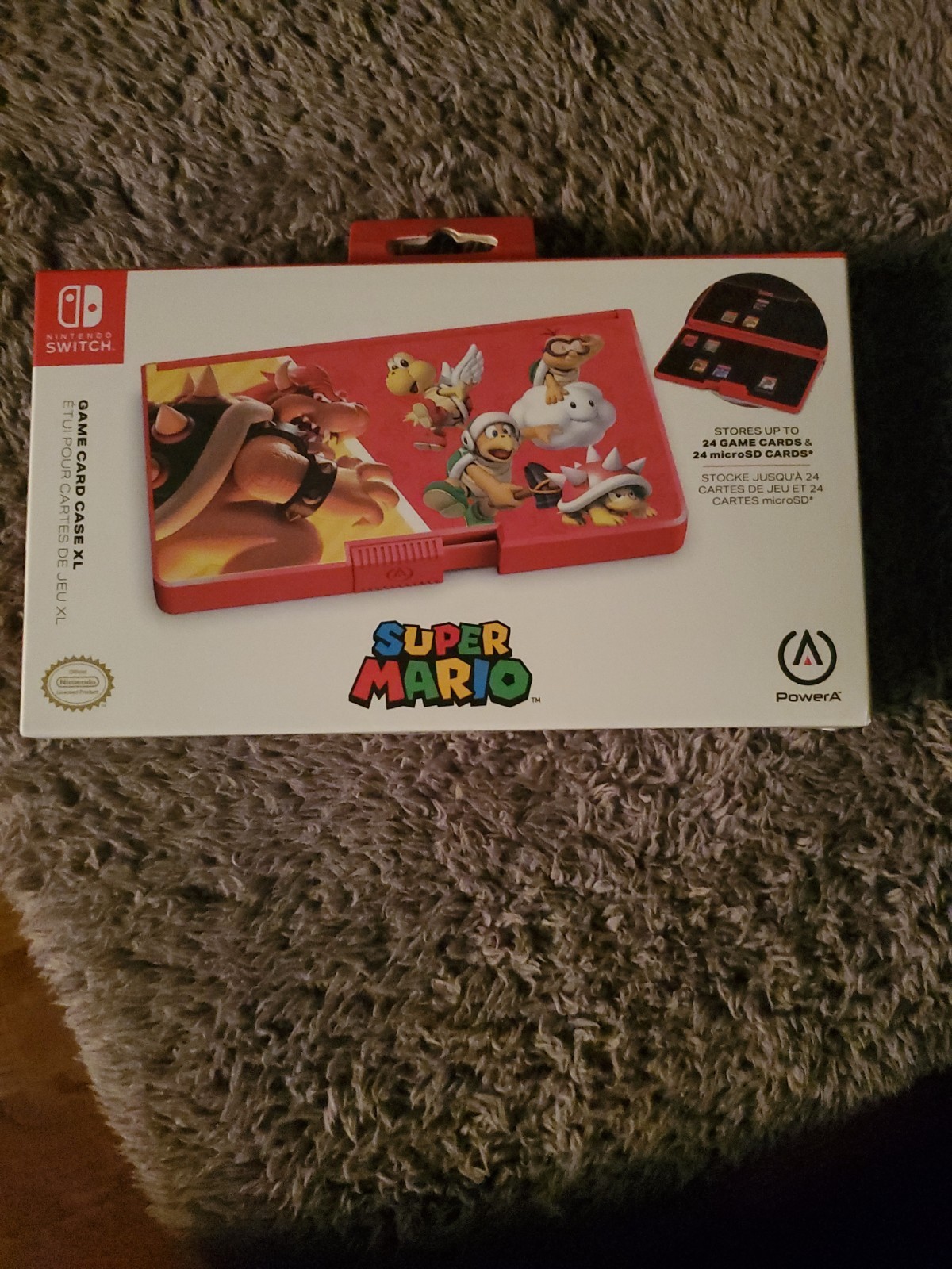 Custodia ufficiale Nintendo Switch Super Mario Game Card XL 24 cartucce alimentazione A NUOVA foto 2