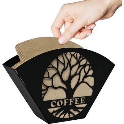 Kaffeefilterhalter, Holzbaum, Eisen, Aufbewahrung, Kaffeegeschirr, Dekoration