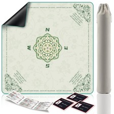 Premium 32.4x32.4 Inch Mahjong Mat Non-Slip Rubber Backing, Waterproof Surfac...