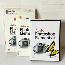 Adobe Photoshop Elements 5.0 w/Serial Unknown Status Software CD-ROM PC B2G2