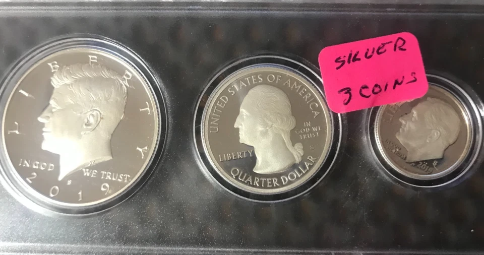 2010 S 6 Coin Silver Birthyear & 2019 S 6 Coin Silver Birthyear Set in Whitman - Image 2 of 4
