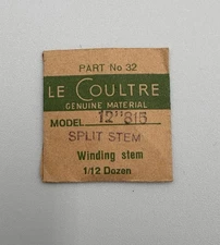 Le Coultre 12” 815 Split Stem Winding Stem Part No. 32