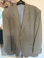 Men’s Khaki Linen Jacket Size 44R.  Marks & Spencer