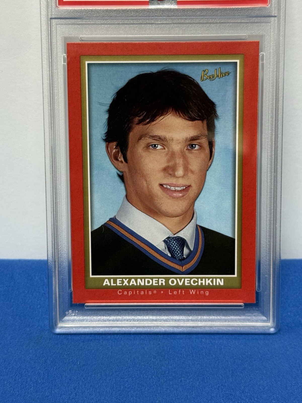 2005 Upper Deck UD Alexander Bee Hive Red Alex Ovechkin Rookie Card PSA 9 view 3