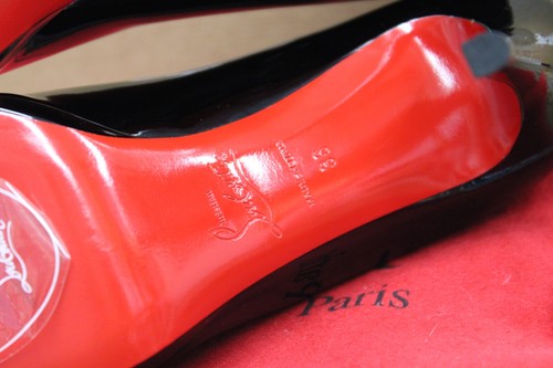 Christian Louboutin New Simple Pump 100 Patent Calf Blk 36 •Free Shipping!!!• - Picture 4 of 5