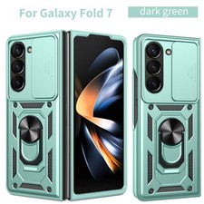 For Samsung Galaxy Z Fold 7 6 5 4 Hybrid Ring Stand Hard Case Slide Camera Cover