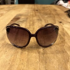 Mossimo Designer Fashion Sunglasses Oval Wrap Brown Frame Gradient Lenses 65409