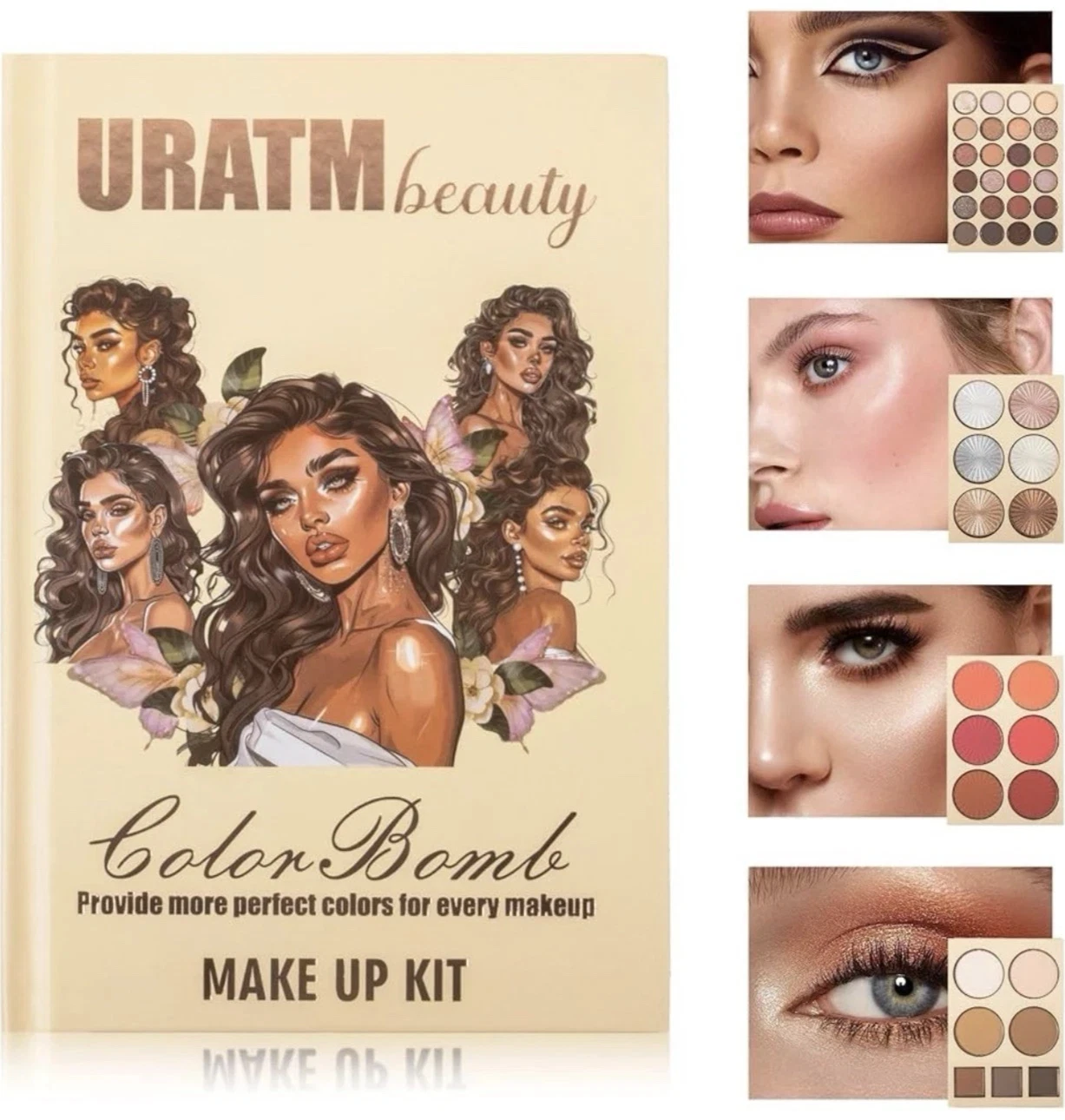 URATM Beauty Makeup Face Kit Eyeshadow Blush Highlighter Contour Color Bomb