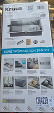 KRAUS Kore 33 Single Bowl Stainless Drop-In Workstation Sink-NEW