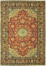 8x11' Perrsian Najaf Esfahaan Wool Rug RED BLUE #PIX-28965
