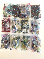 1 lb Assorted Colors  Sizes Crystals, Stones  Pearls Great For Jewelry Making