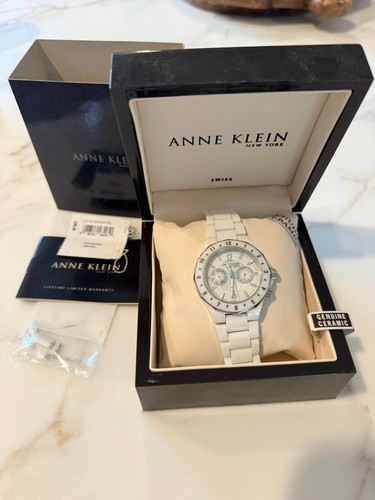 MOVING SALE! Anne Klein 12/1979 White Ceramic Women’s Watch with Box