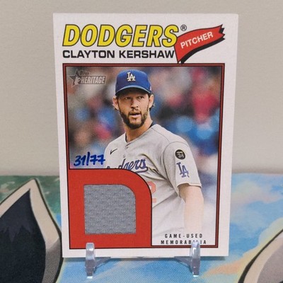 2026 Topps Heritage Clayton Kershaw Real One Relic /77 #ROR-CK LA Dodgers 