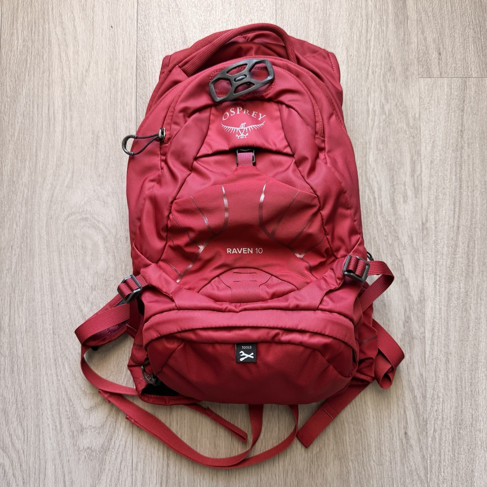 (Used) Osprey Raven 10L Women's Red MTB Mountain Bike 2.5L Hydration Backpack (45.00 USD) (Used) Osprey Raven 10L Women's Red MTB Mountain Bike 2.5L Hydration Backpack (45.00 USD)