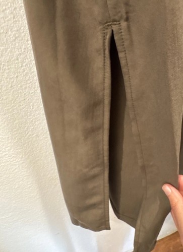 Old Navy Maternity Women’s Size XL Button Front Shirt Dress Olive Green Slits - Picture 7 of 9