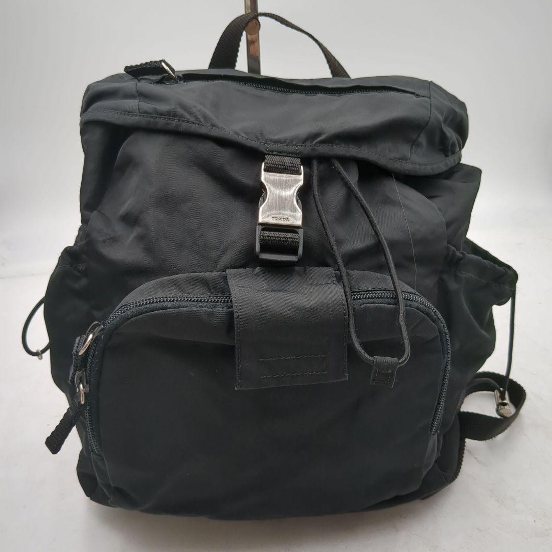 PRADA mini backpack backpack triangle logo nylon … - image 3