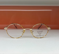 Vintage Guess Yoth/Kids Gold Round Metal Eyeglass Frames GU385 DA