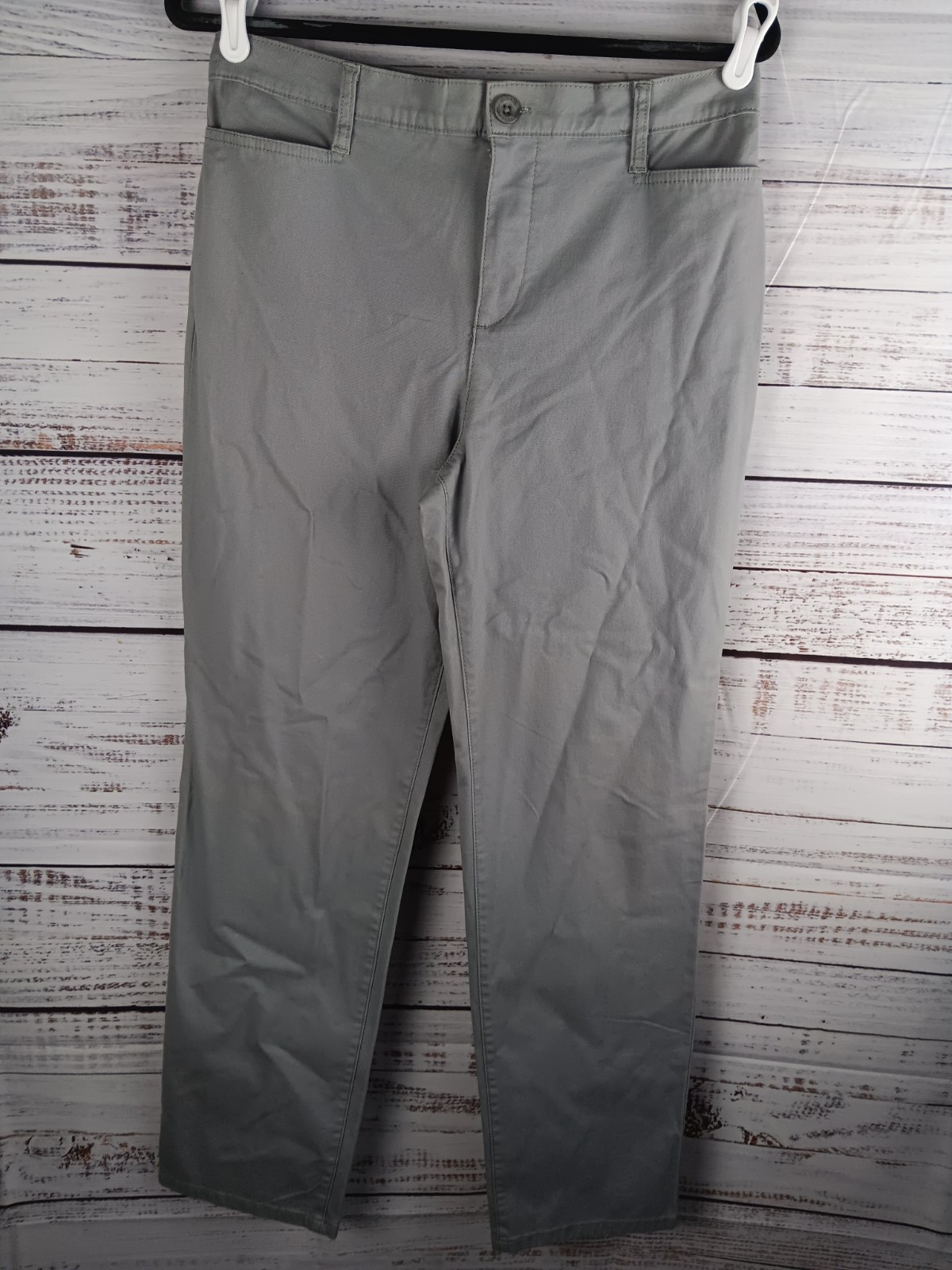 Gloria Vanderbilt Women’s Amanda Stretch Cotton Blend Gray Trouser Pants Size 8