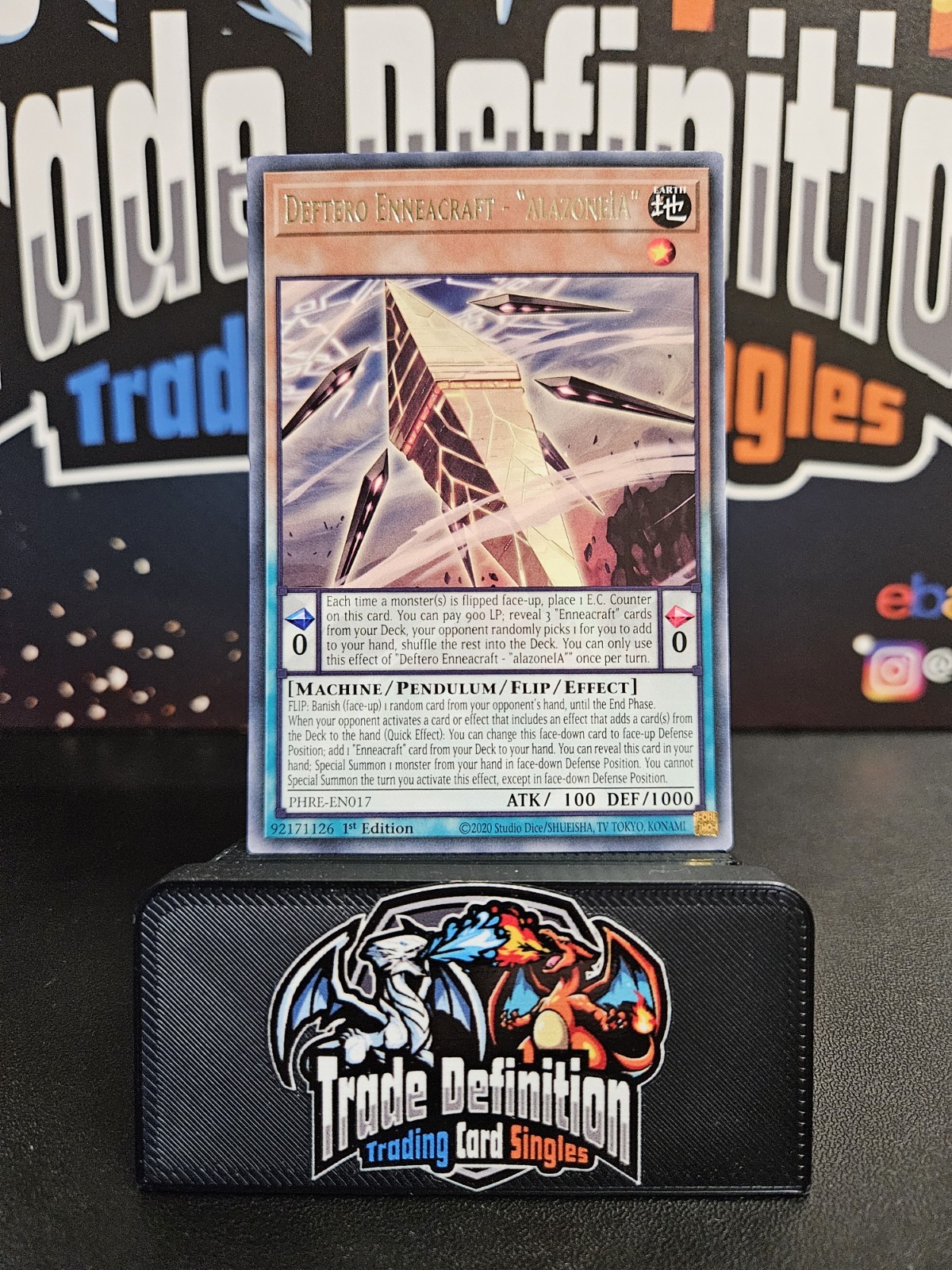 PHRE-EN017 Deftero Enneacraft - alazoneIA : Rare 1st Edition Mint YuGiOh Card