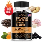 Turmeric Curcumin Highest Potency 95% 2360mg with BioPerine Garlic Ginger