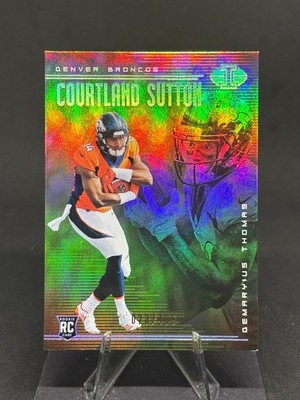 Courtland Sutton, Demaryius Thomas 2018 Illusions Gold Trophy /499 #6 Rookie