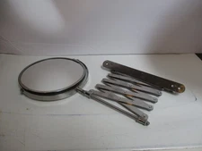 Stainless 7" Mirror Extendable Magnifying Makeup Shaving Retractable Wall Mount