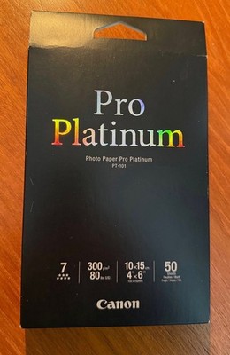 Canon Photo Paper Pro Platinum, 4 x 6 Inches, 50 Sheets