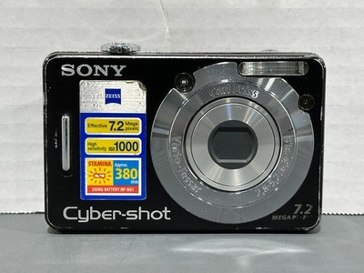 Sony Cyber-Shot DSC-W55 7.2 Mega Pixels Black Compact Digital Camera No Battery